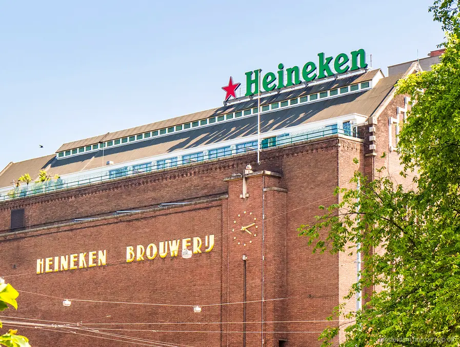 Vistas desde el bar de la azotea de la Heineken Experience de Amsterdam