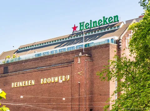 Vue depuis le bar rooftop de la Heineken Experience Amsterdam