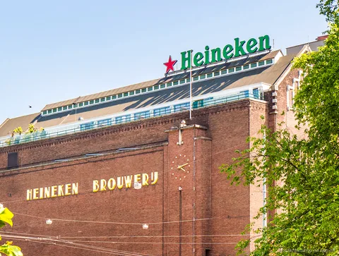 Rooftop bar view at the Heineken Experience Amsterdam