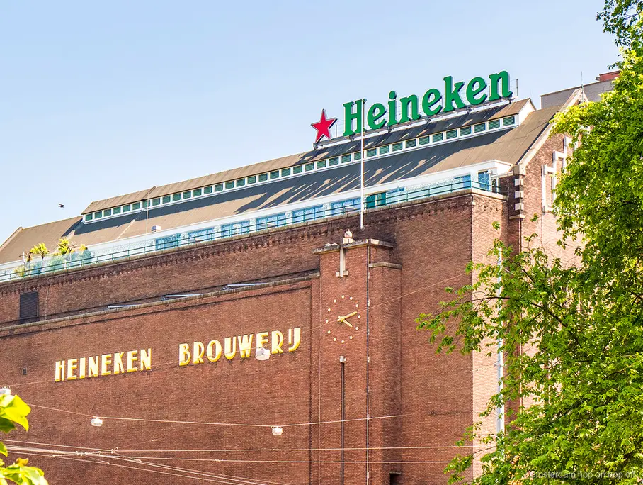Blick von der Rooftop-Bar der Heineken Experience Amsterdam