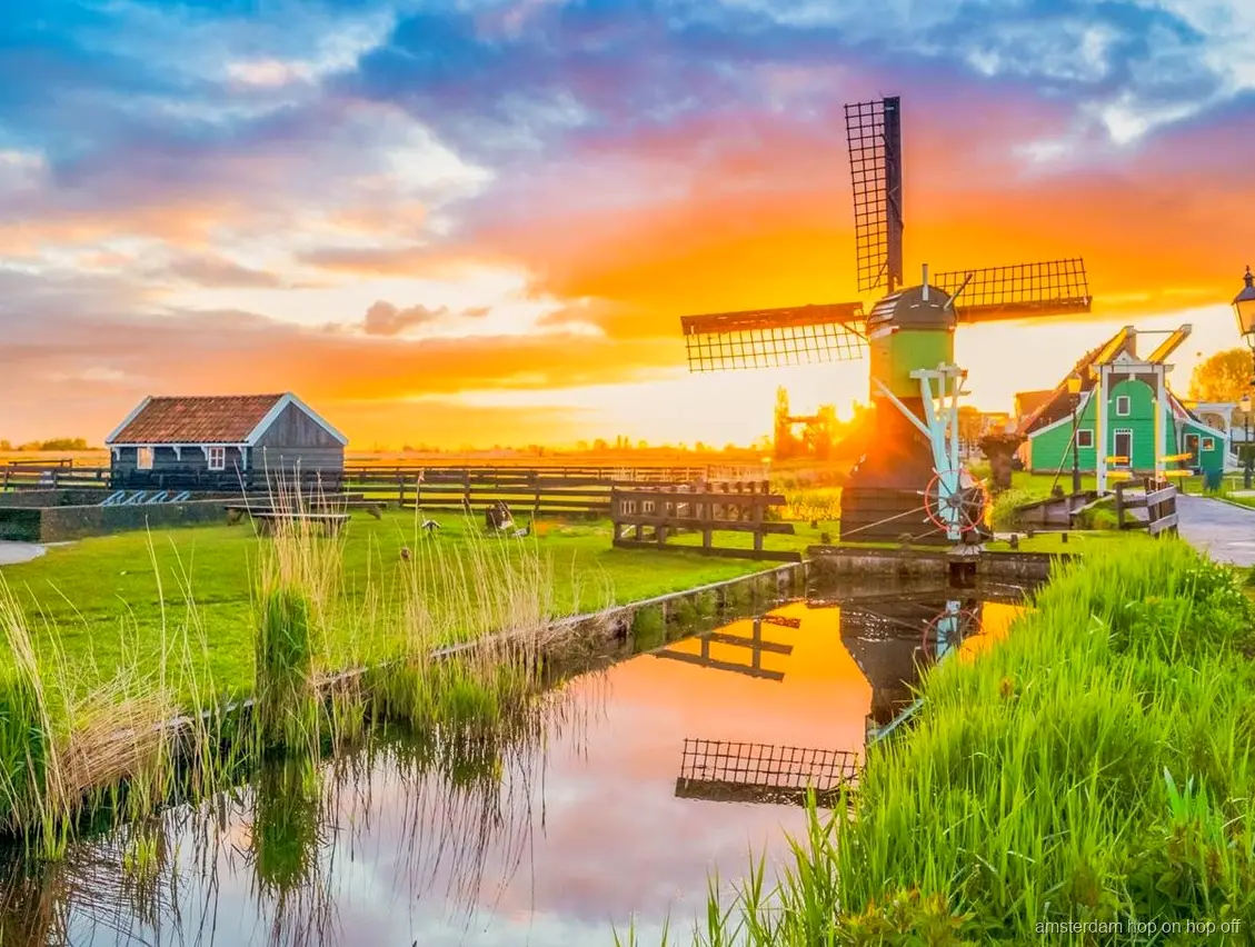 Working windmills at Zaanse Schans on the Amsterdam countryside day tour